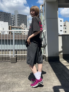 「ハーフパンツ」｜manaさん（レディース・166cm・20代）の夏コーディネート