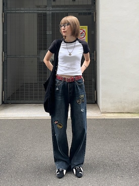 「アイテム（スニーカー）」を使った、manaさん（レディース・166cm・20代）の夏コーディネート