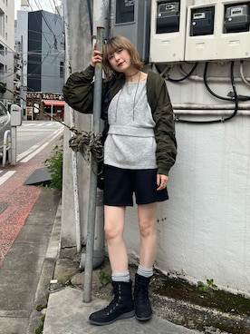「no brand（ノーブランド）のアイテム」を使った、manaさん（レディース・166cm）の秋コーディネート