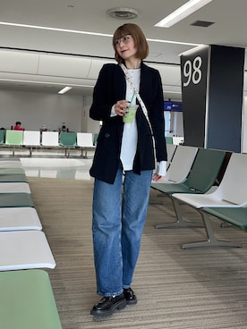 「アイテム（その他）」を使った、manaさん（レディース・166cm）の秋コーディネート