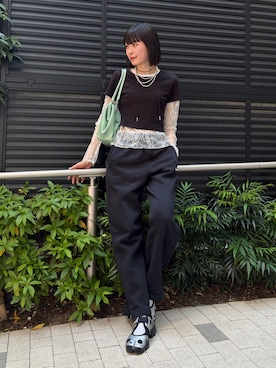 「NIKE（ナイキ）のアイテム（パンツ）」を使った、manaさん（レディース・166cm）の春コーディネート