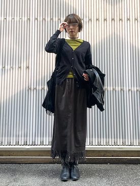 「アイテム（テーラードジャケット）」を使った、manaさん（レディース・166cm）の秋コーディネート