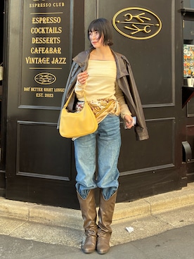 「H&M（エイチ・アンド・エム）のアイテム（パンツ）」を使った、manaさん（レディース・166cm）の冬コーディネート