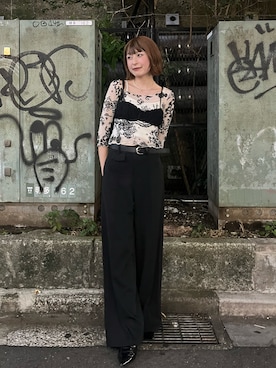 「アイテム（その他トップス）」を使った、manaさん（レディース・166cm）の秋コーディネート