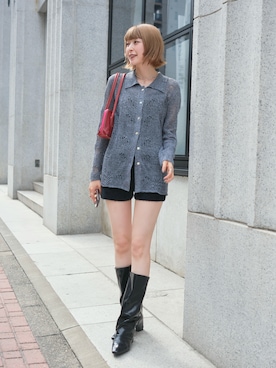 「アイテム（ハンドバッグ）」を使った、manaさん（レディース・166cm）の秋コーディネート