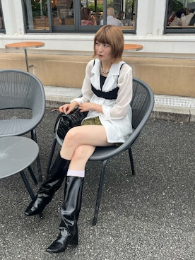 「アイテム（その他トップス）」を使った、manaさん（レディース・166cm）の秋コーディネート