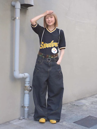 「Onitsuka Tiger(オニツカタイガー)のMEXICO 66 / メキシコ 66(スニーカー)」を使った、manaさん(レディース・166cm)の夏コーディネート