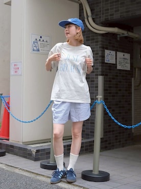 「アイテム（キャップ）」を使った、manaさん（レディース・166cm・20代）の夏コーディネート