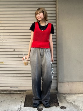 「アイテム（ボディバッグ/ウエストポーチ）」を使った、manaさん（レディース・166cm）の秋コーディネート