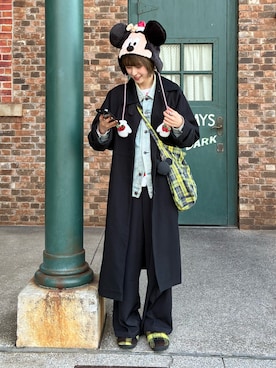 「アイテム（スリッポン）」を使った、manaさん（レディース・166cm）の冬コーディネート