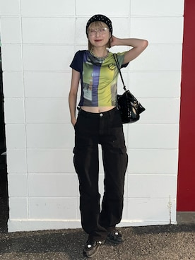 「アイテム（ニットキャップ/ビーニー）」を使った、manaさん（レディース・166cm）の秋コーディネート