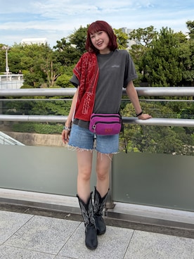 「H&M（エイチ・アンド・エム）のアイテム」を使った、manaさん（レディース・166cm）の夏コーディネート