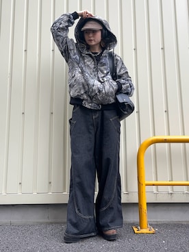 「アイテム（ハンチング/ベレー帽）」を使った、manaさん（レディース・166cm・20代）の秋コーディネート