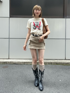 「アイテム（ソックス/靴下）」を使った、manaさん（レディース・166cm・20代）の夏コーディネート