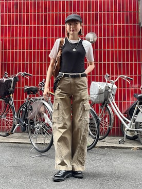 「スカーフ」｜manaさん（レディース・166cm）の夏コーディネート