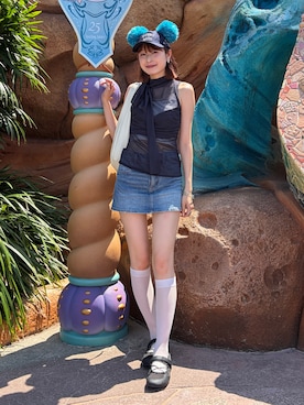 「H&M（エイチ・アンド・エム）のアイテム」を使った、manaさん（レディース・166cm）の夏コーディネート