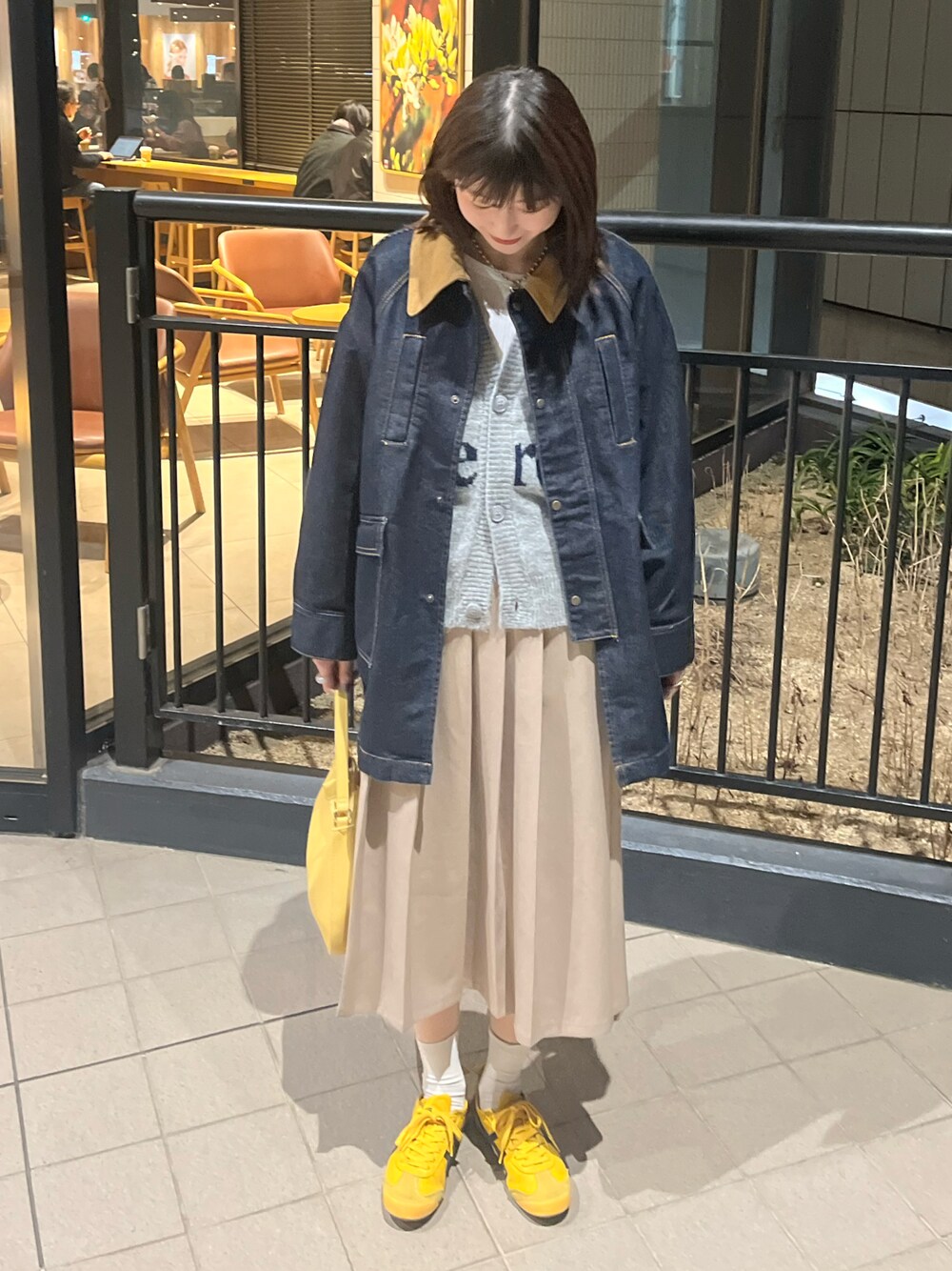 2way 襟コーデュロイルーズデニムカバーオールを使った人気