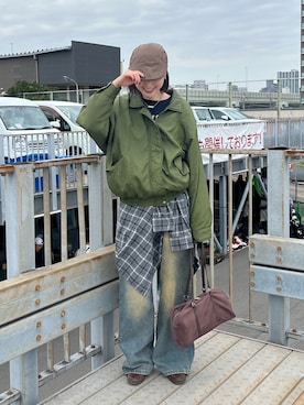 「古着のアイテム（シャツ/ブラウス）」を使った、manaさん（レディース・166cm・20代）の秋コーディネート