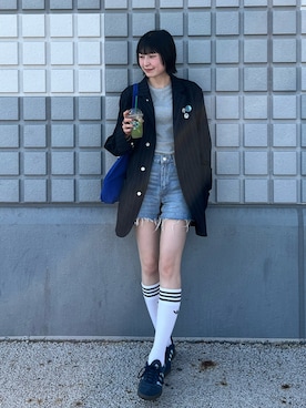 「H&M（エイチ・アンド・エム）のアイテム（パンツ）」を使った、manaさん（レディース・166cm）の春コーディネート