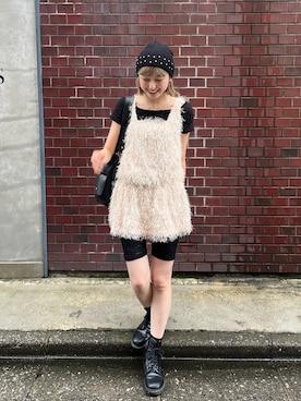 「アイテム（ニットキャップ/ビーニー）」を使った、manaさん（レディース・166cm）の秋コーディネート