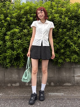 「H&M（エイチ・アンド・エム）のアイテム」を使った、manaさん（レディース・166cm）の夏コーディネート