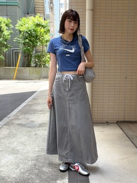 「no brand（ノーブランド）のアイテム」を使った、manaさん（レディース・166cm）の夏コーディネート