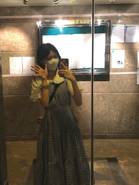 「GU（ジーユー）のアイテム（シャツワンピース）」を使った、chingching 💕さん（レディース・160cm）の夏コーディネート