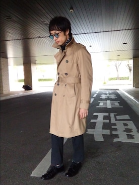 「UNITED TOKYO（ユナイテッドトウキョウ）のアイテム（トレンチコート）」を使った、coen5910emさん（メンズ・168cm）の秋コーディネート
