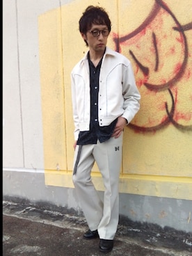 「schott（ショット）のアイテム（ブルゾン）」を使った、coen5910emさん（メンズ・168cm）の秋コーディネート