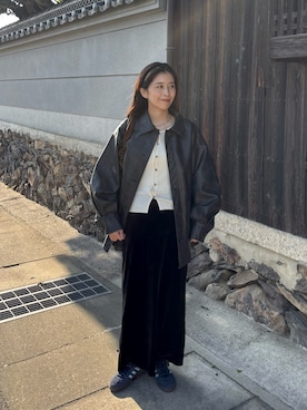 「アイテム（カバーオール）」を使った、eriさん（レディース・163cm）の秋コーディネート