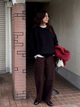 「L.L.Bean（エルエルビーン）のアイテム」を使った、eriさん（レディース・163cm）の冬コーディネート