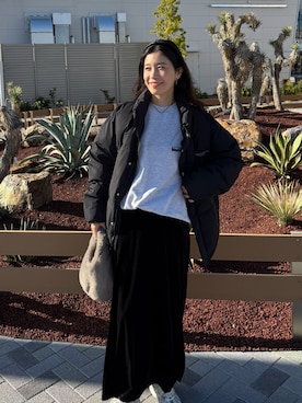 「アイテム（チョーカー）」を使った、eriさん（レディース・163cm）の冬コーディネート