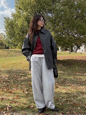 「アイテム（カバーオール）」を使った、eriさん（レディース・163cm）の秋コーディネート