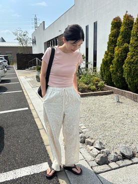 コットンナイロン レースパンツを使った人気ファッション