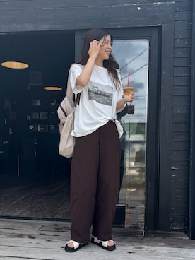 「coca（coca）（コカ）のアイテム（バッグ）」を使った、eriさん（レディース・163cm）の夏コーディネート