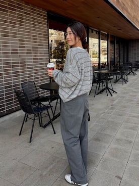 「アイテム（シュシュ）」を使った、eriさん（レディース・163cm）の冬コーディネート