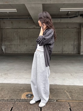 「アイテム（スウェットパンツ）」を使った、eriさん（レディース・163cm）の秋コーディネート