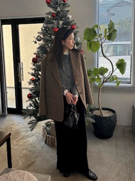 「アイテム（テーラードジャケット）」を使った、eriさん（レディース・163cm）の冬コーディネート