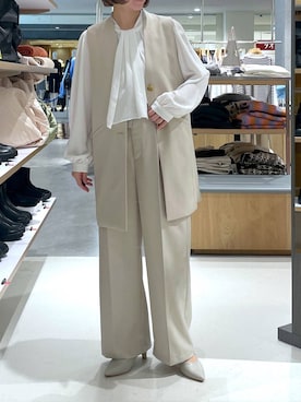 「LEPSIM（レプシィム）の【入卒式／セレモニー】ボウタイ2WAYブラウス　987598（シャツ/ブラウス）」を使った、ウノさん（レディース・156cm）の冬コーディネート