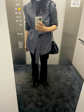 「JIL SANDER（ジルサンダー）のDRAWSTRING SM CROSSBODY（ショルダーバッグ）」を使った、sena212さん（レディース・158cm）の秋コーディネート