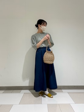 「Samansa Mos2（サマンサ モスモス）のセパレートサンダル（サンダル）」を使った、uuummmeさん（レディース・165cm）の春コーディネート