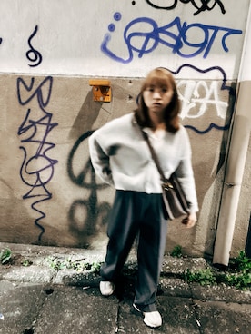 「152cm」｜「アイテム（スラックス）」を使った、salala5さん（レディース・152cm）の冬コーディネート
