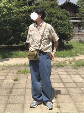 「Lee（リー）のアイテム」を使った、山下さん（メンズ・170cm）の夏コーディネート