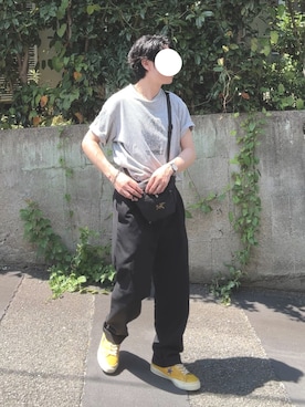 「ARC'TERYX（アークテリクス）のアイテム（ショルダーバッグ）」を使った、山下さん（メンズ・170cm）の夏コーディネート
