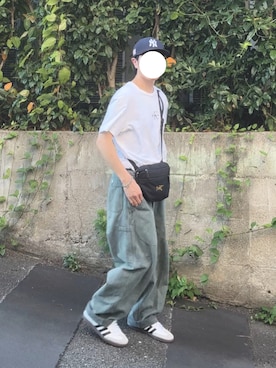 「ARC'TERYX（アークテリクス）のアイテム（ショルダーバッグ）」を使った、山下さん（メンズ・170cm）の夏コーディネート