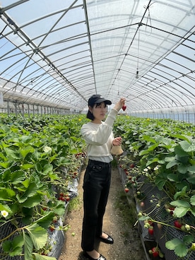 「アイテム（バレエシューズ）」を使った、kumaa:)さん（レディース・167cm）の春コーディネート