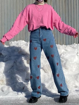 「AS KNOW AS PINKY（アズノゥアズピンキー）のアイテム（ローファー）」を使った、　あいり☺︎さん（レディース・163cm）の冬コーディネート