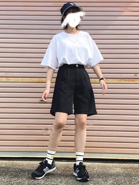 「GORGE（ゴージ）のアイテム（帽子）」を使った、　あいり☺︎さん（レディース・163cm）の夏コーディネート