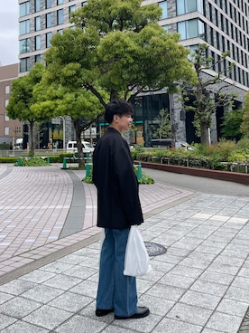 「アイテム（テーラードジャケット）」を使った、Yさん（メンズ・166cm）の秋コーディネート