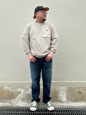 「AVIREX（アヴィレックス）のアイテム（その他トップス）」を使った、Ruminaさん（メンズ・183cm）の冬コーディネート
